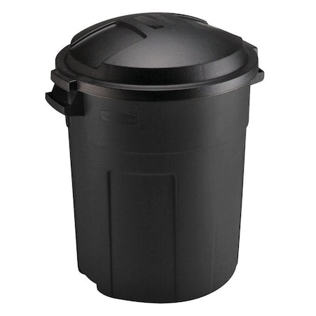 Rubbermaid Roughneck 20 gal Black Plastic Garbage Can Lid Included 289200 BLA